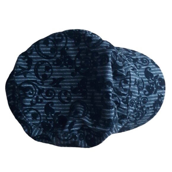 Disney Nightmare Before Christmas Hat Graphic Black Velvet Striped Size Adult - Picture 4 of 10